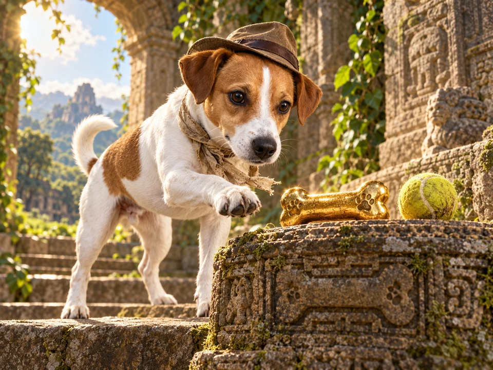 Calendar example: Movie star, Adventure: the priceless squeaky bone