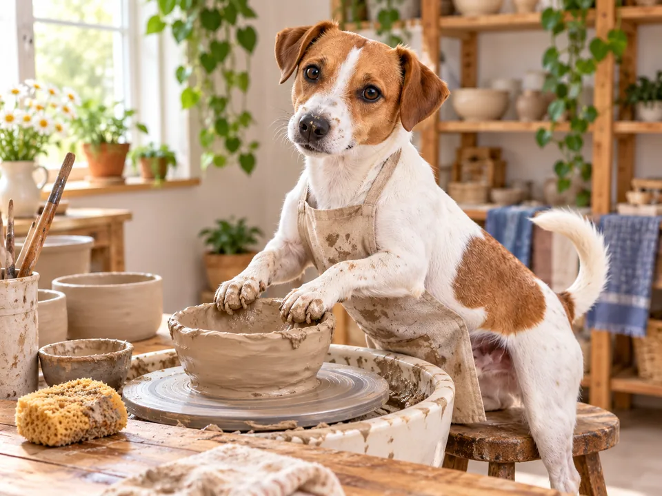 Louie in Off duty, March: The pottery experiment