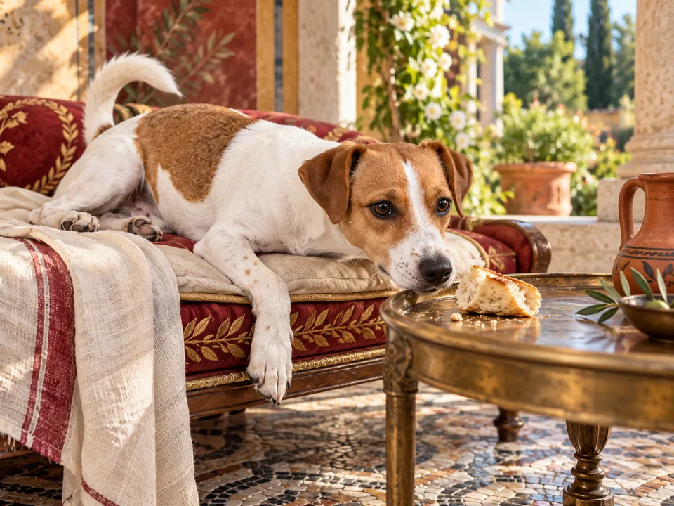 Louie in Through the ages, March: Ancient Rome: an excellent banquet