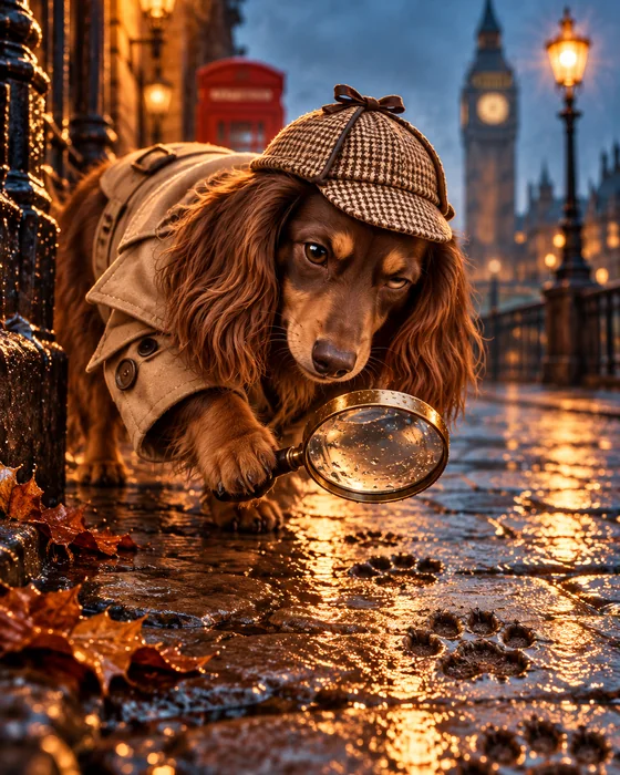 Noodle the dachshund: On the case